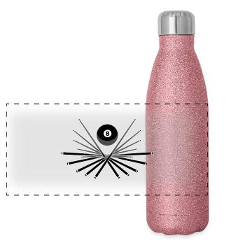 Billard Emblem 2 - Panoramic Glitter Thermal Bottle 500 ml - pink glitter - Front