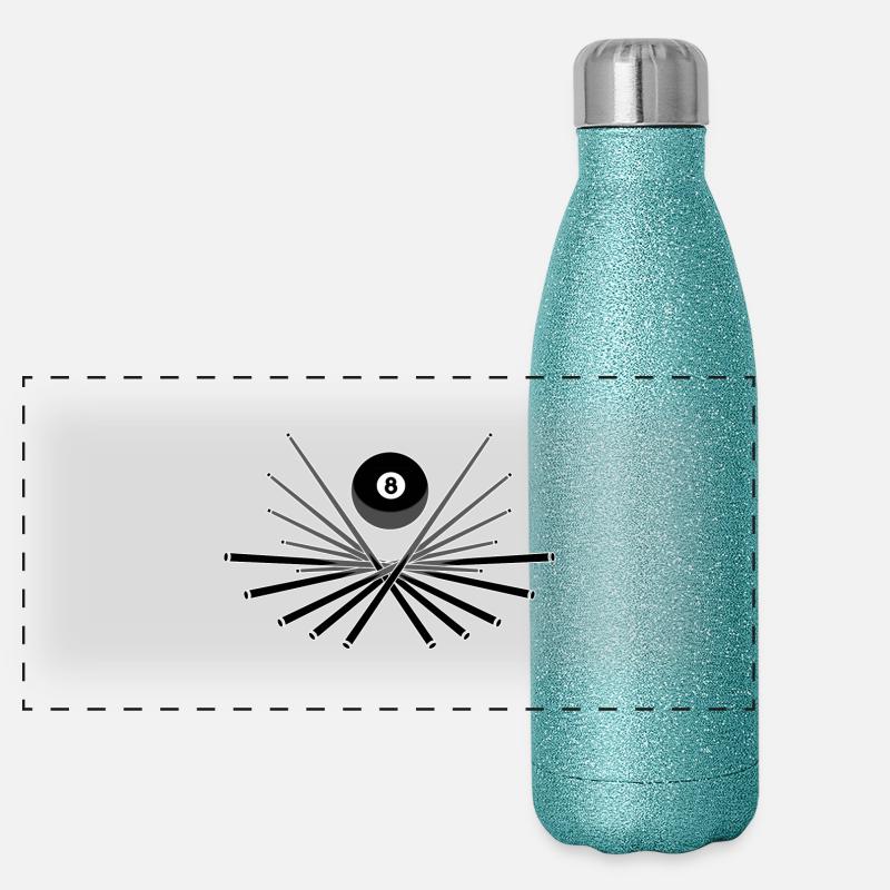 Billard Emblem 2 Panorama Glitzer Isolierflasche 500 ml