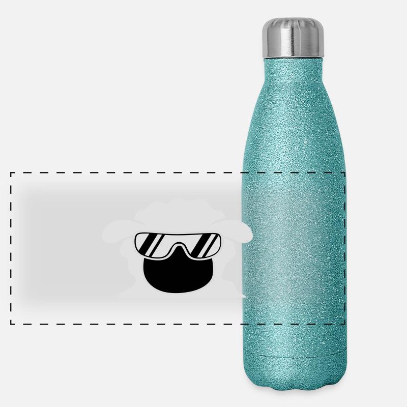 Cool Sheep Panorama Glitzer Isolierflasche 500 ml
