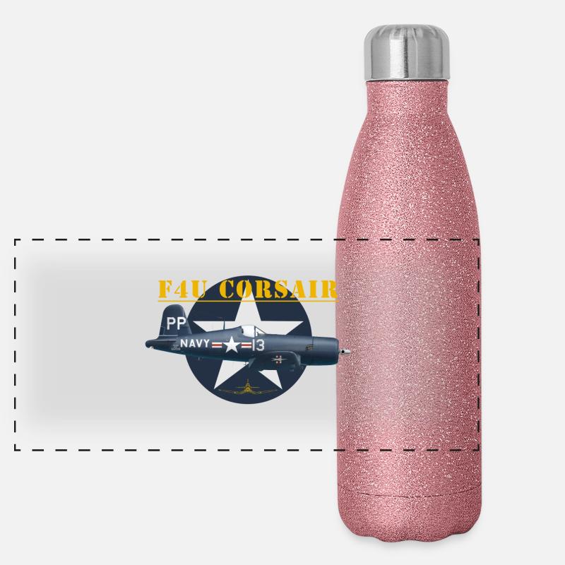 F4U-5P shirt design Gourde isotherme panoramique pailletée 500 ml