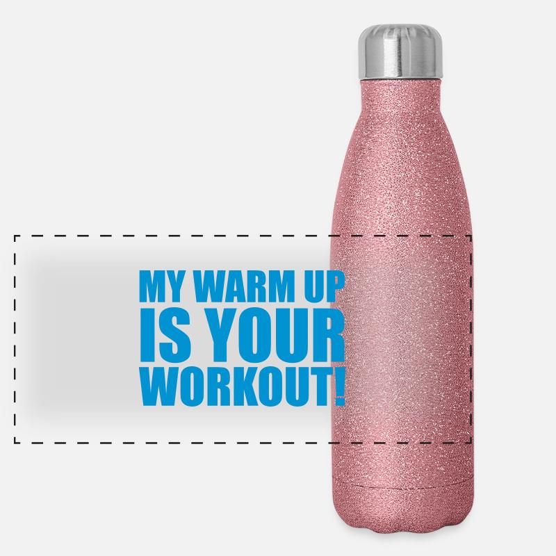Workout Panorama Glitzer Isolierflasche 500 ml