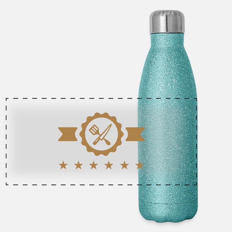 Cook Cooking Koch Kochen Cuisine Cuisinier Panoramic Glitter Thermal Bottle 500 ml