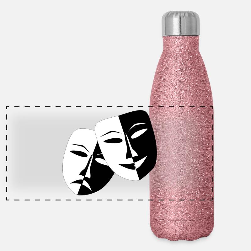 Deux Masques - Drame Gourde isotherme panoramique pailletée 500 ml