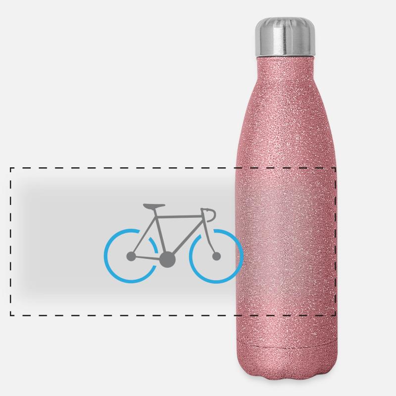 Vintage Rennrad 2C - FF Panorama Glitzer Isolierflasche 500 ml