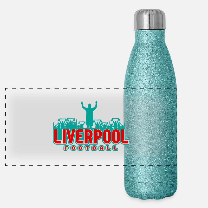 le football Liverpool Gourde isotherme panoramique pailletée 500 ml