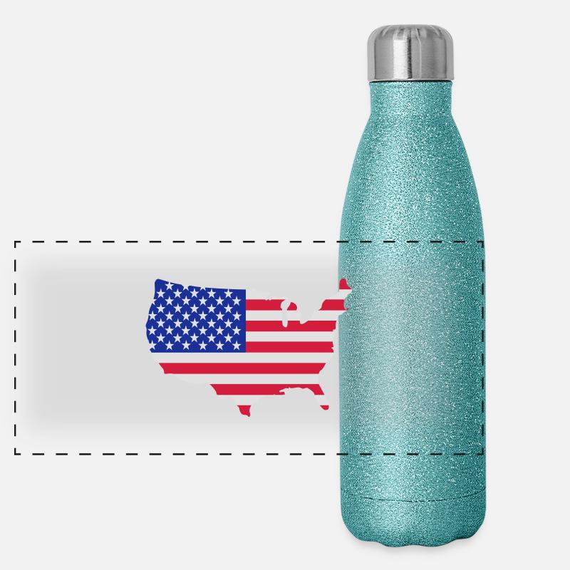USA Panoramic Glitter Thermal Bottle 500 ml