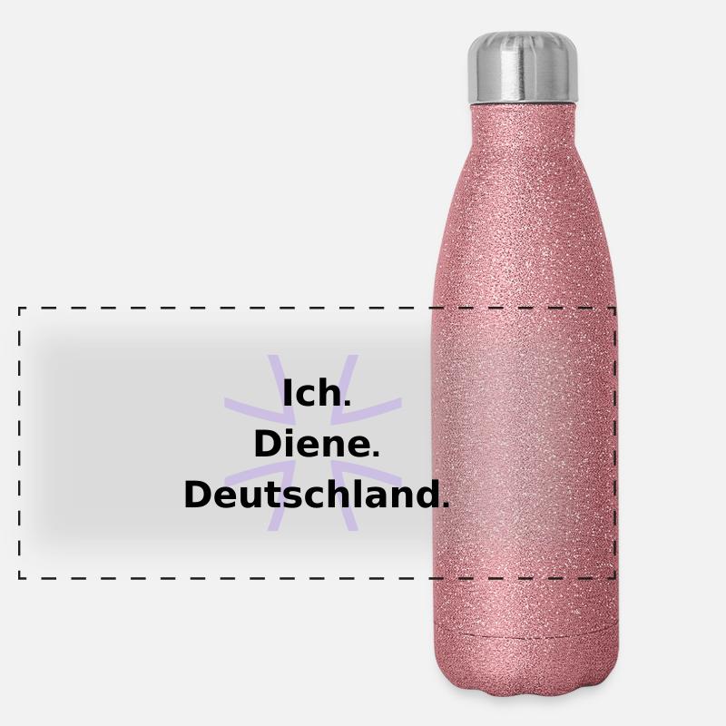Ich. Diene. Deutschland. Panorama Glitzer Isolierflasche 500 ml