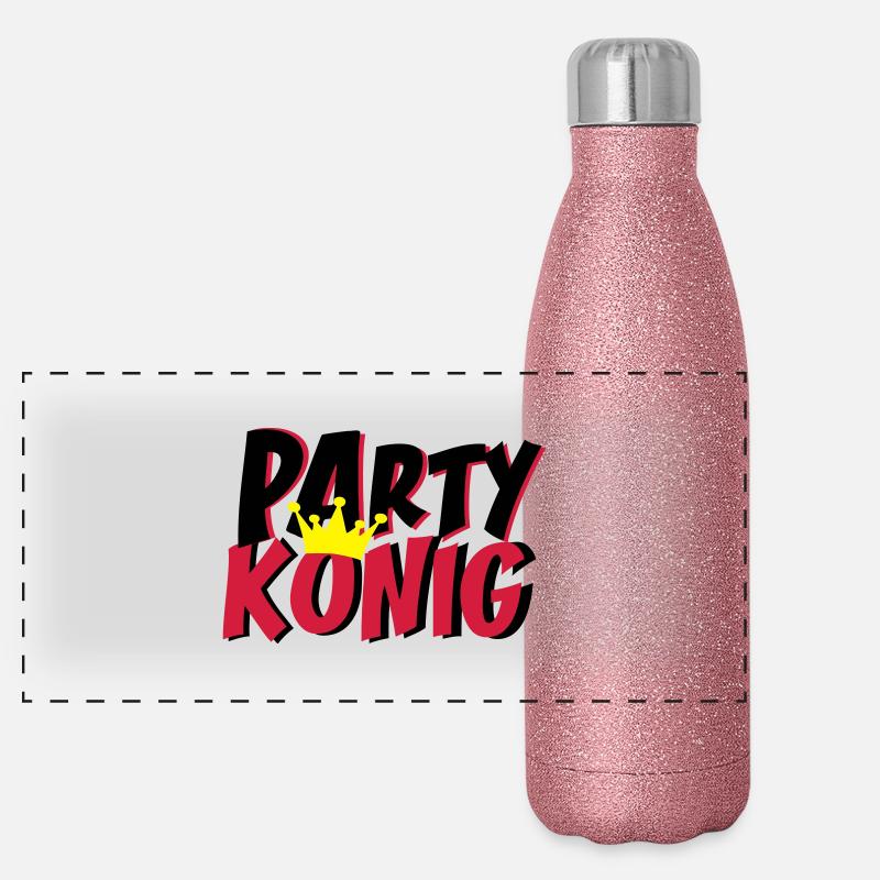 Partykönig Panorama Glitzer Isolierflasche 500 ml