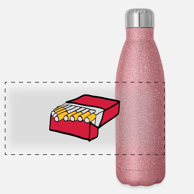 Zigaretten Panorama Glitzer Isolierflasche 500 ml
