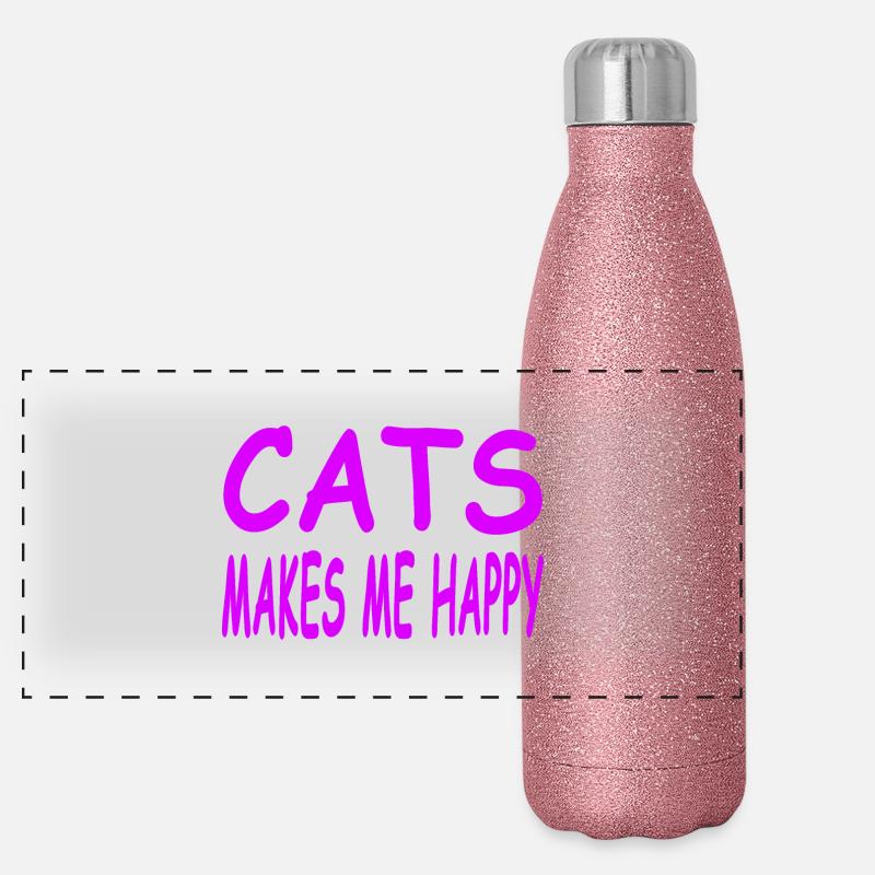 Feline Panoramic Glitter Thermal Bottle 500 ml