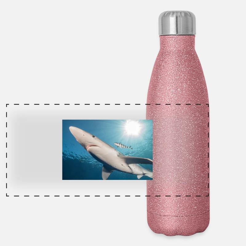 Requin des Açores Gourde isotherme panoramique pailletée 500 ml