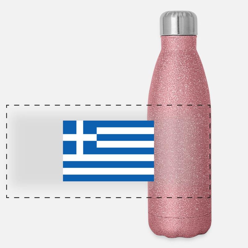 Greece Panoramic Glitter Thermal Bottle 500 ml