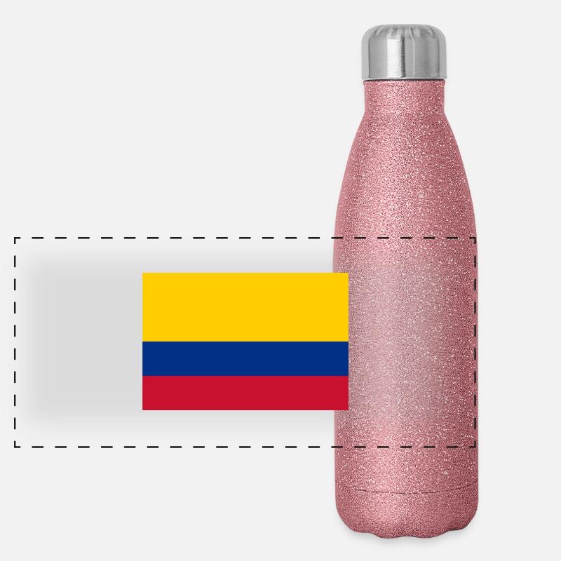 Kolumbien Panorama Glitzer Isolierflasche 500 ml