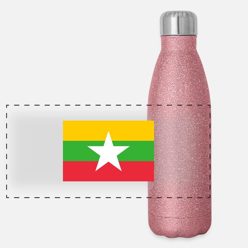Myanmar Panorama Glitzer Isolierflasche 500 ml