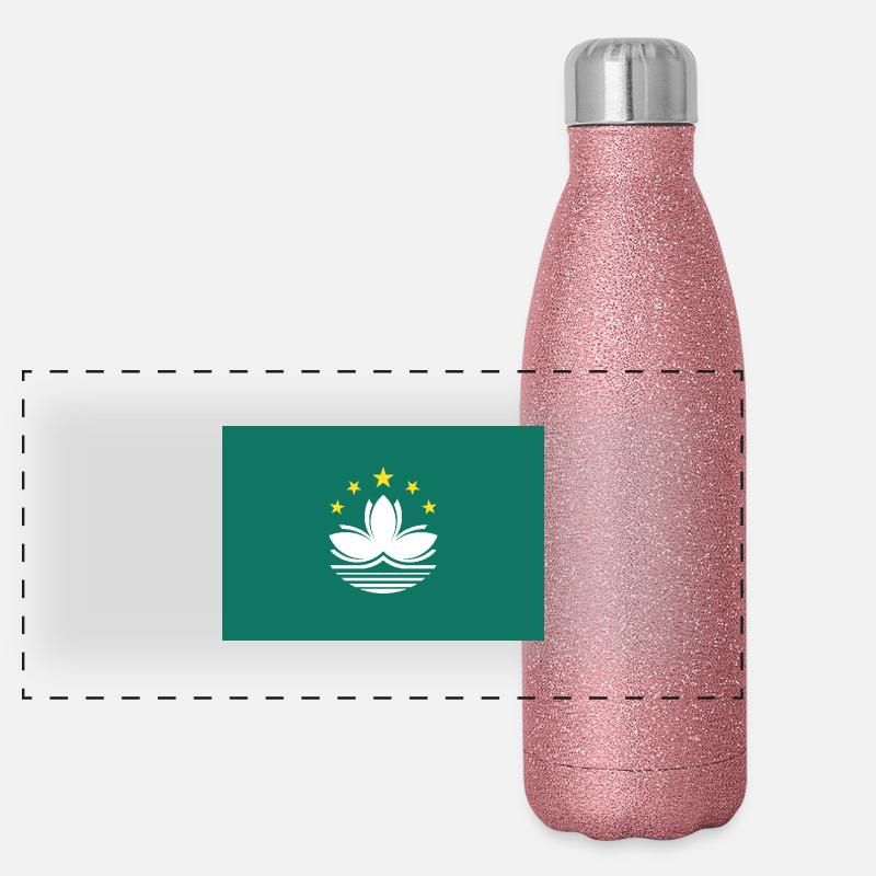 Macao, RAS Gourde isotherme panoramique pailletée 500 ml