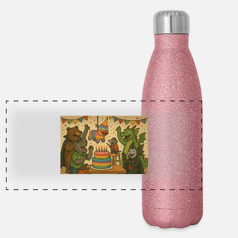 1000019116 Panoramic Glitter Thermal Bottle 500 ml