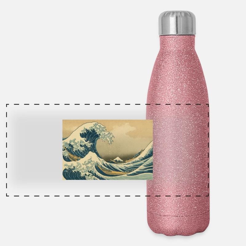 Welle Panorama Glitzer Isolierflasche 500 ml