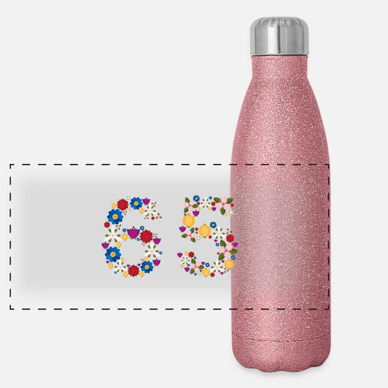 Flowers 65 Panorama Glitzer Isolierflasche 500 ml