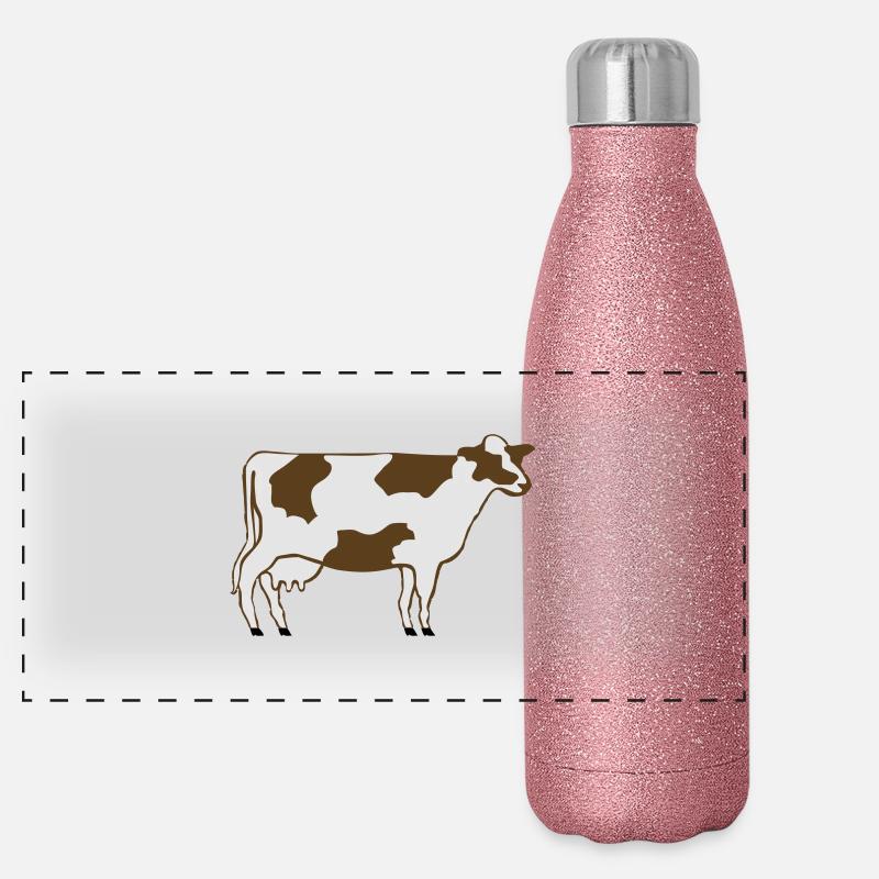 Dairy Cow Panoramic Glitter Thermal Bottle 500 ml