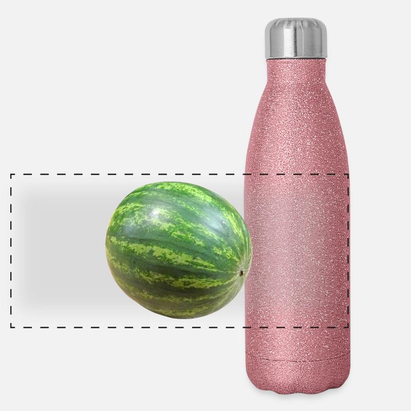 veggie pastèque pastèque melon melon gemues Gourde isotherme panoramique pailletée 500 ml