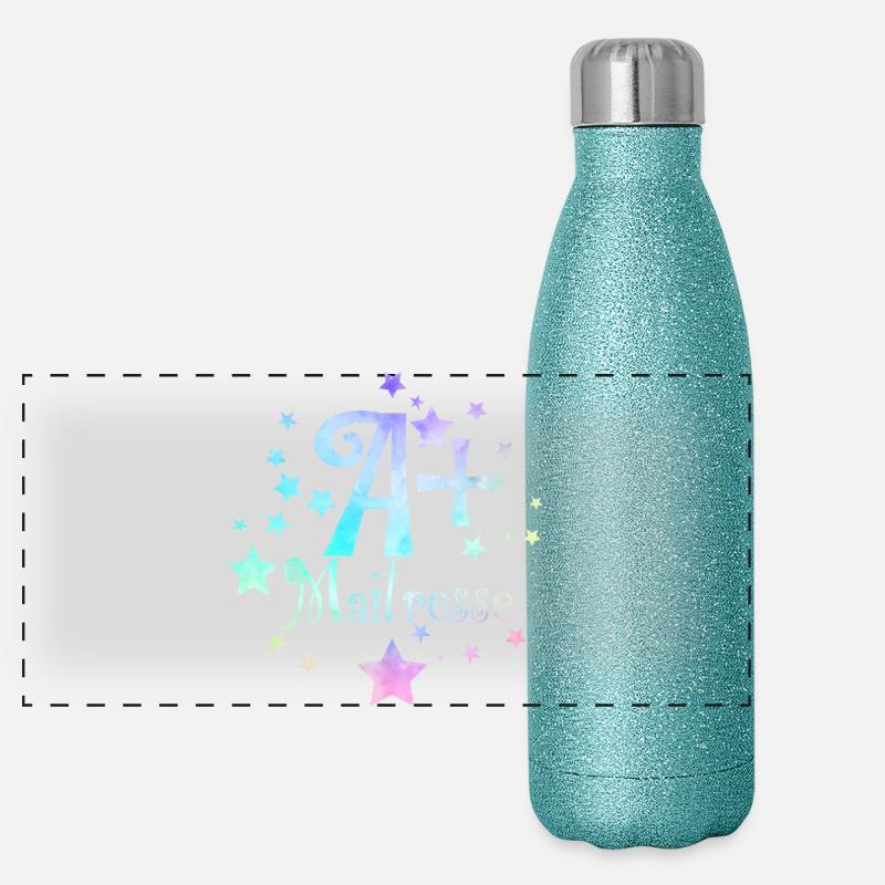 A+ Lehrer Panorama Glitzer Isolierflasche 500 ml