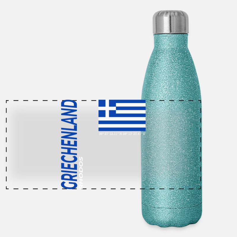 Rhodes Gourde isotherme panoramique pailletée 500 ml