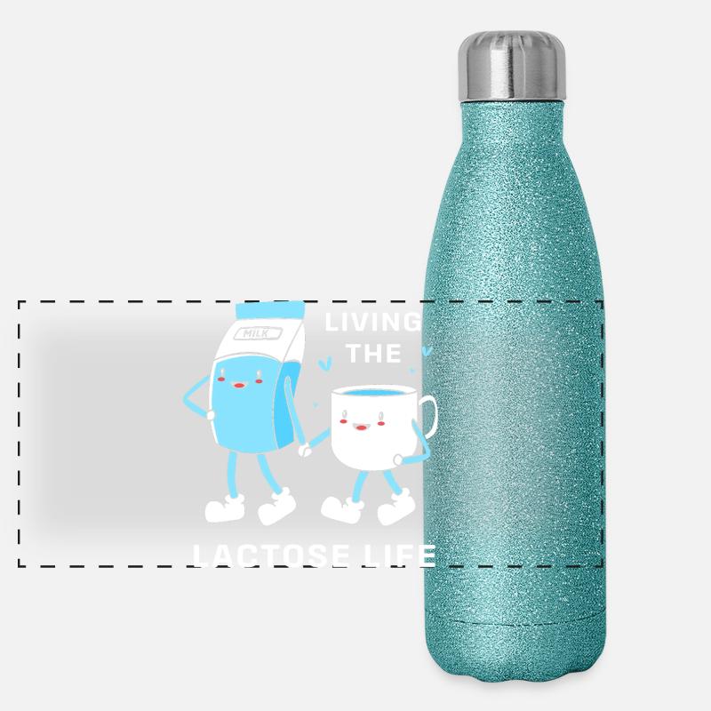 Milk Lactose Flatulence Panoramic Glitter Thermal Bottle 500 ml