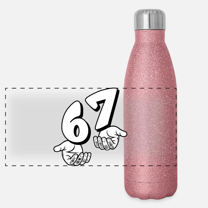 67 Six Seven Panoramic Glitter Thermal Bottle 500 ml