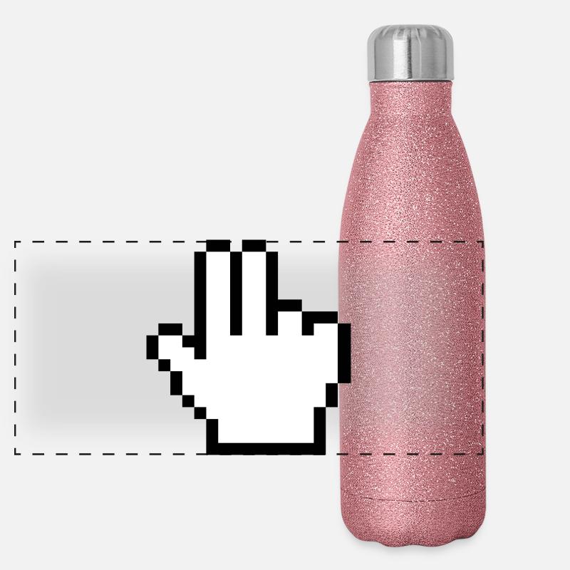 Main de souris 2 doigts Gourde isotherme panoramique pailletée 500 ml