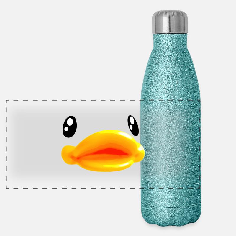 canard canards duck enfants bain Gourde isotherme panoramique pailletée 500 ml