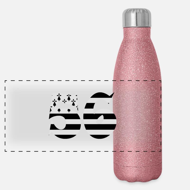 56 Britain flag Panoramic Glitter Thermal Bottle 500 ml