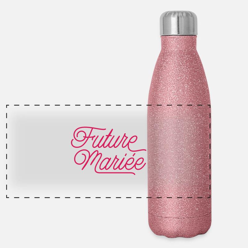 Future mariée evjf Gourde isotherme panoramique pailletée 500 ml