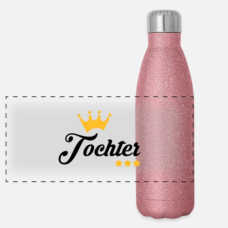 Fils / Fille / Petit-Fils / Petite-Fille Gourde isotherme panoramique pailletée 500 ml