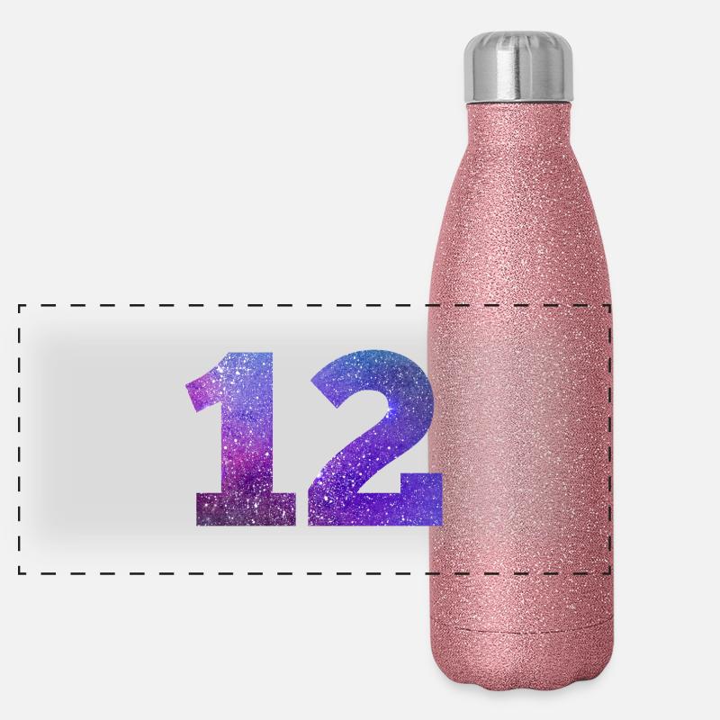 Galaxie Nummer 12 Panorama Glitzer Isolierflasche 500 ml