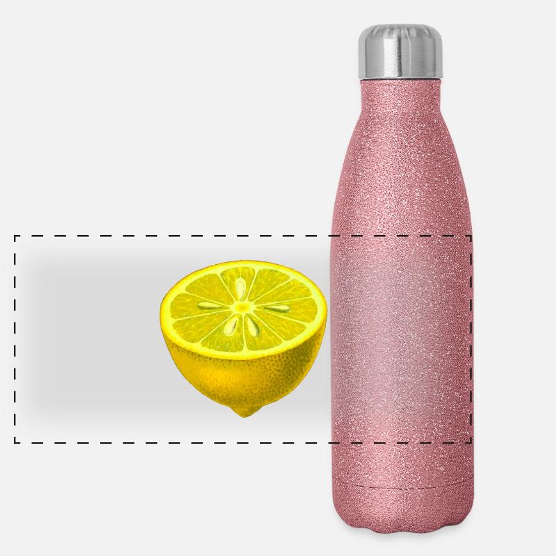 Zitrone Panorama Glitzer Isolierflasche 500 ml