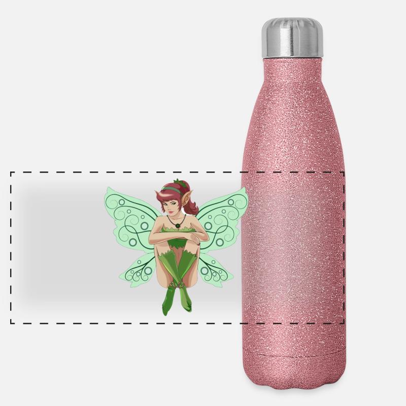Fee - Panorama Glitzer Isolierflasche 500 ml - Pink Glitzer