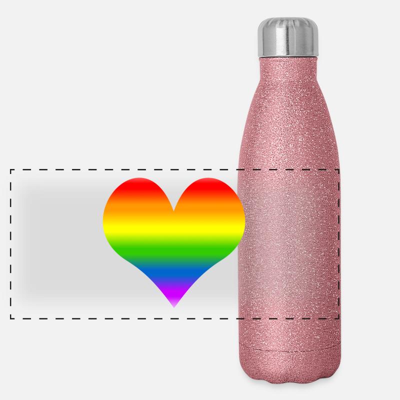 coeur arc Gourde isotherme panoramique pailletée 500 ml