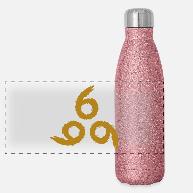 666 Gold Panoramic Glitter Thermal Bottle 500 ml