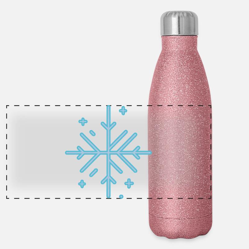 FLOCON DE NEIGE Gourde isotherme panoramique pailletée 500 ml