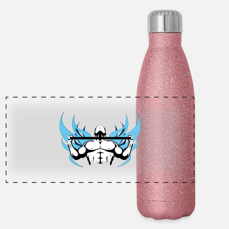 Straße Training Panorama Glitzer Isolierflasche 500 ml