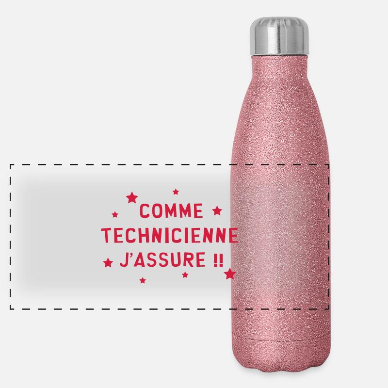 Technicien / Technicienne / Technologie / Pro Gourde isotherme panoramique pailletée 500 ml
