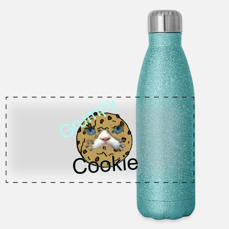 Grumpy Cookie Panorama Glitzer Isolierflasche 500 ml