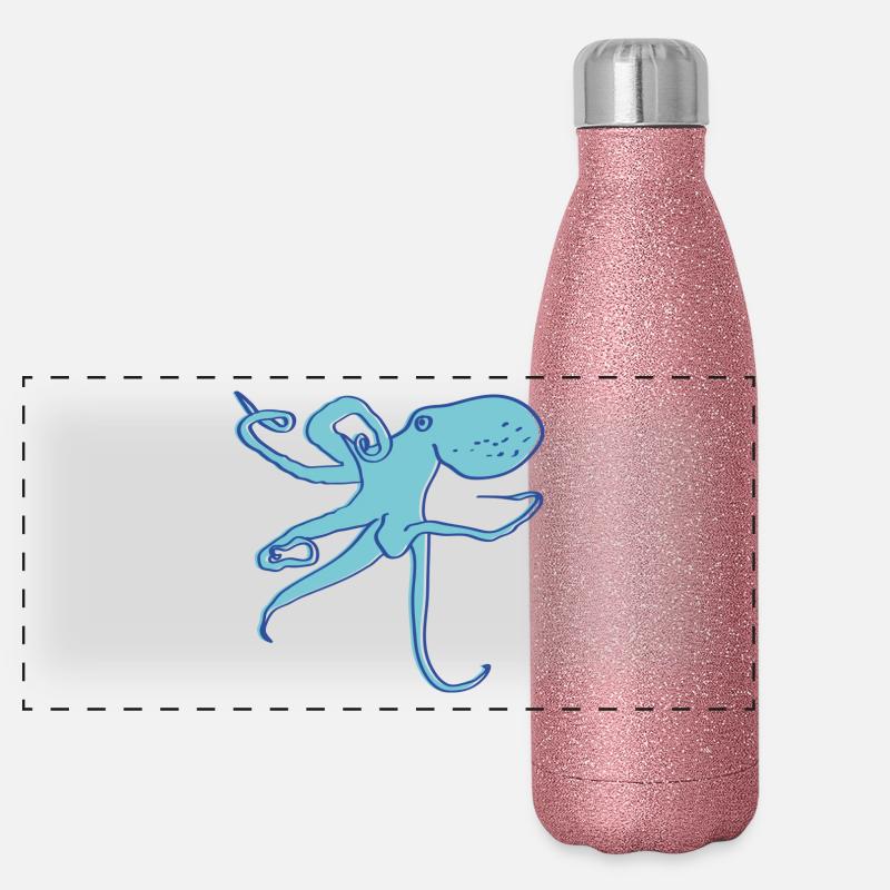 Octopus Panoramic Glitter Thermal Bottle 500 ml
