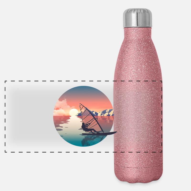 sailboard Panoramic Glitter Thermal Bottle 500 ml