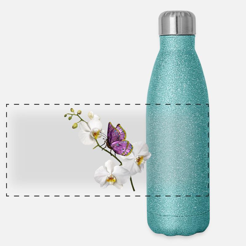 Butterfly Panorama Glitzer Isolierflasche 500 ml