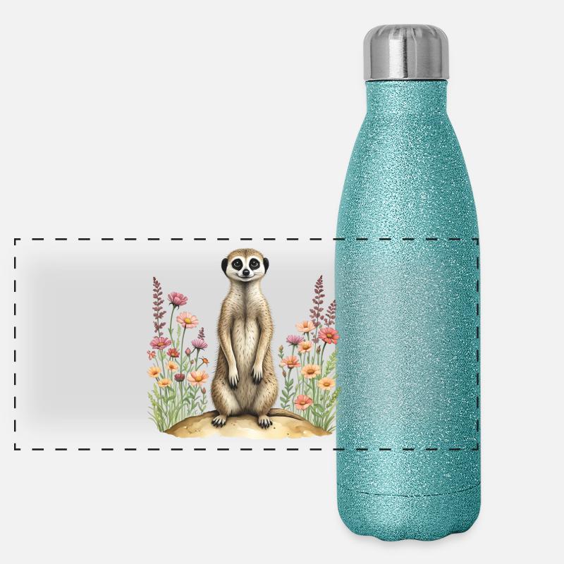 Suricate mignon Gourde isotherme panoramique pailletée 500 ml