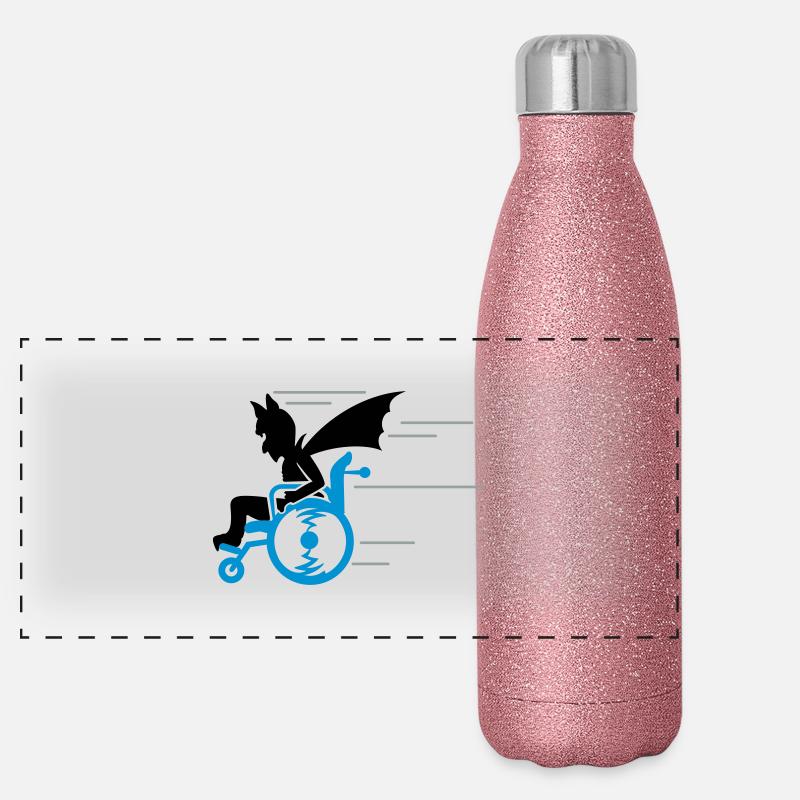 senior superhero (3c) Panorama Glitzer Isolierflasche 500 ml