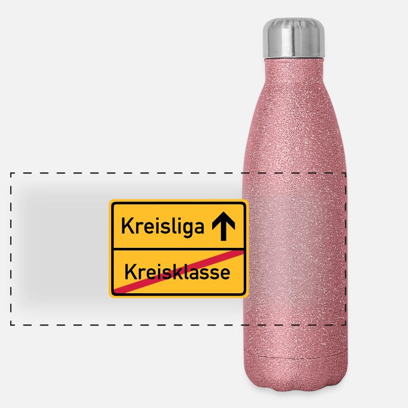 ortsschild_kreisklasse_f3 Panorama Glitzer Isolierflasche 500 ml