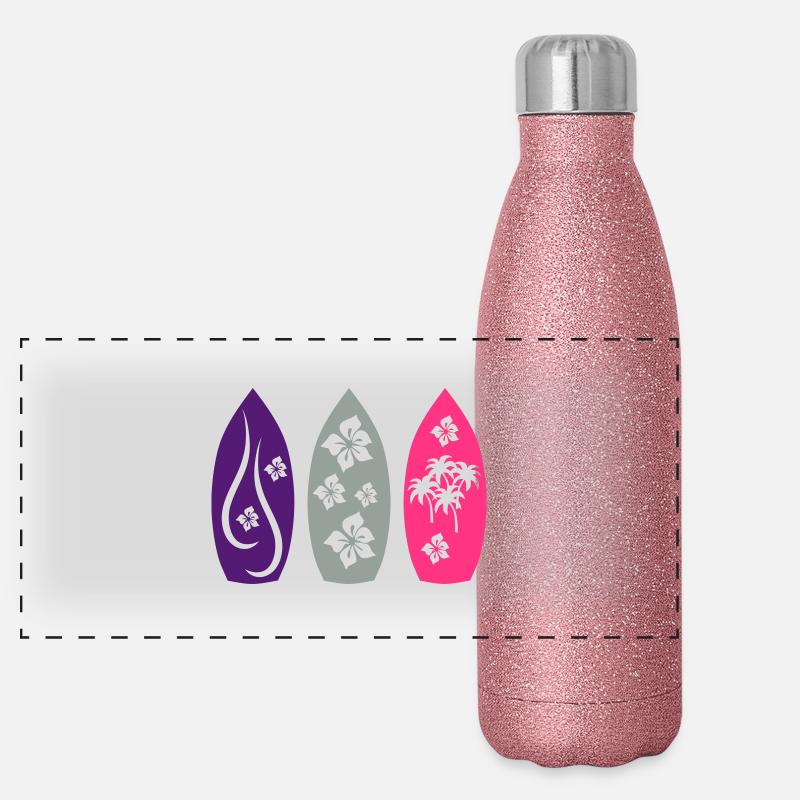 surfing Panorama Glitzer Isolierflasche 500 ml