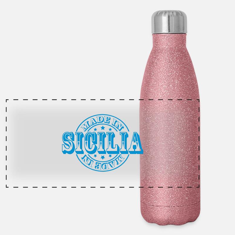 Made in Sicilia m1k2 Panorama Glitzer Isolierflasche 500 ml